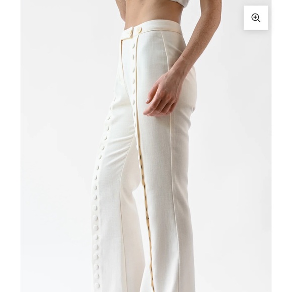 Yellow The Label Fabio Linen Snap Trousers - Picture 7 of 12